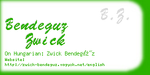 bendeguz zwick business card